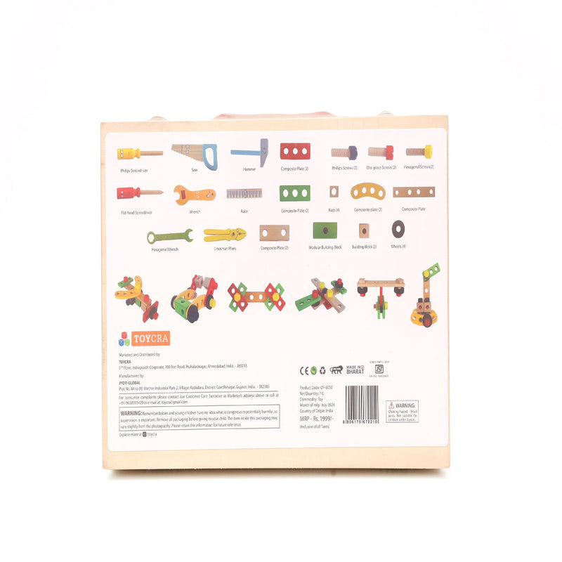 Open Ended Wooden Toolkit Suitcase