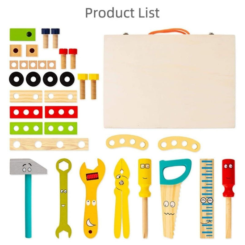 Open Ended Wooden Toolkit Suitcase