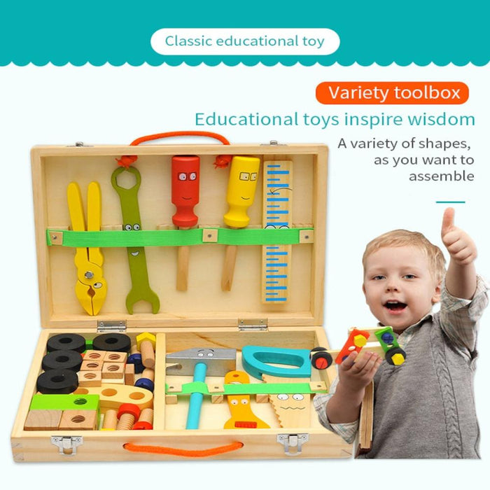 Open Ended Wooden Toolkit Suitcase-Pretend Play-Open Ended-Toycra