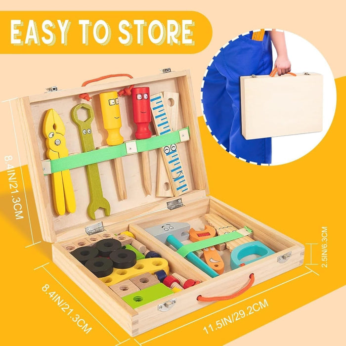 Open Ended Wooden Toolkit Suitcase-Pretend Play-Open Ended-Toycra