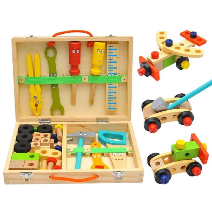 Open Ended Wooden Toolkit Suitcase-Pretend Play-Open Ended-Toycra