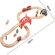 Open Ended Wooden Wild Forest Train Set-36pc (Non Motorised train)