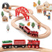 Open Ended Wooden Wild Forest Train Set-36pc (Non Motorised train)-Vehicles-Open Ended-Toycra