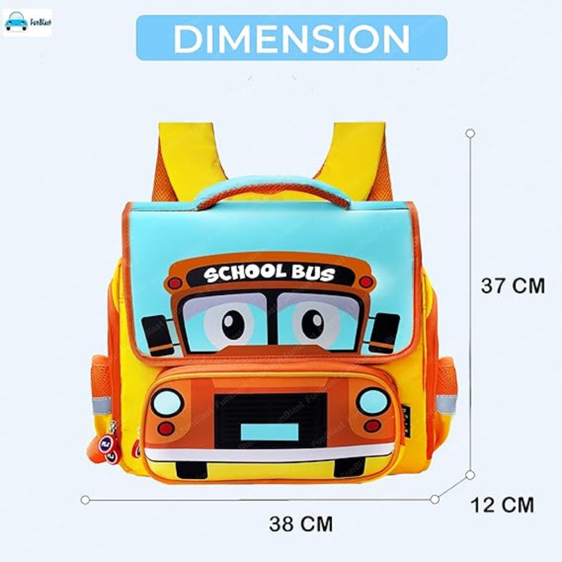 PLJ School Bus Theme School Bags for Kids