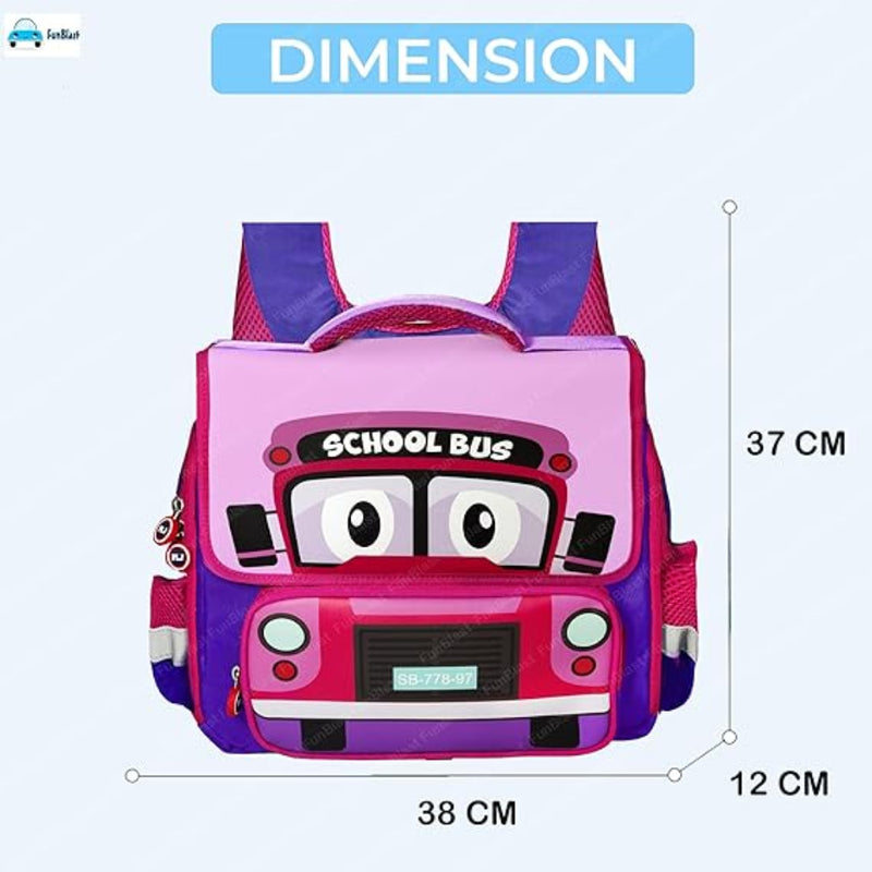 PLJ School Bus Theme School Bags for Kids