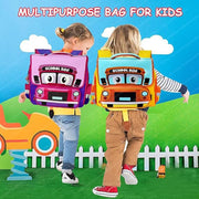 PLJ School Bus Theme School Bags for Kids