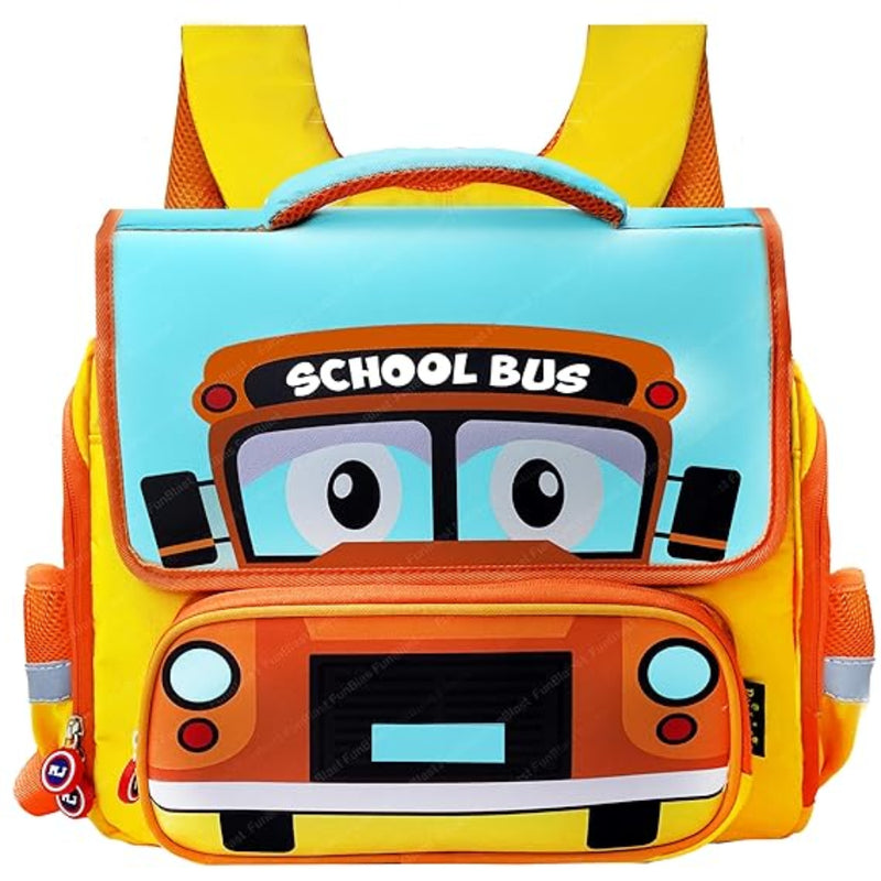 PLJ School Bus Theme School Bags for Kids