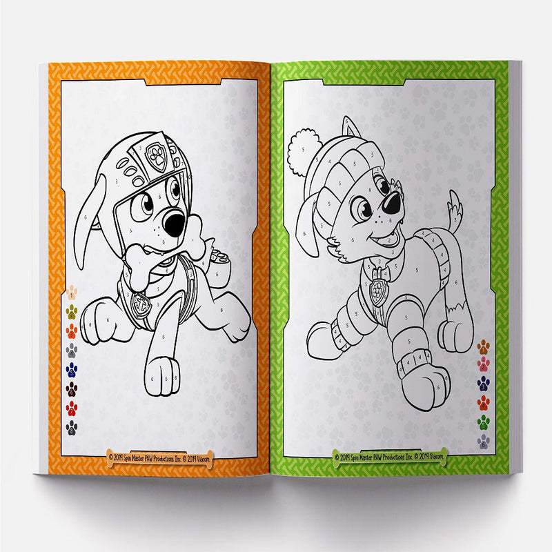 Paw Patrol Colour By Number Super Pack Set Of 4 Colouring Books
