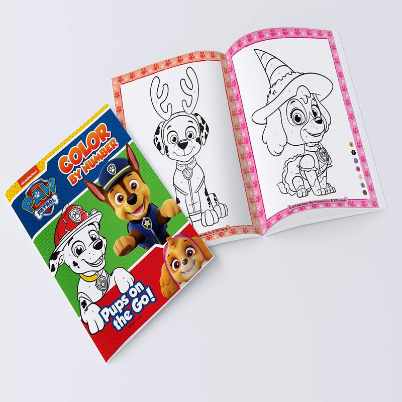 Paw Patrol Colour By Number Super Pack Set Of 4 Colouring Books