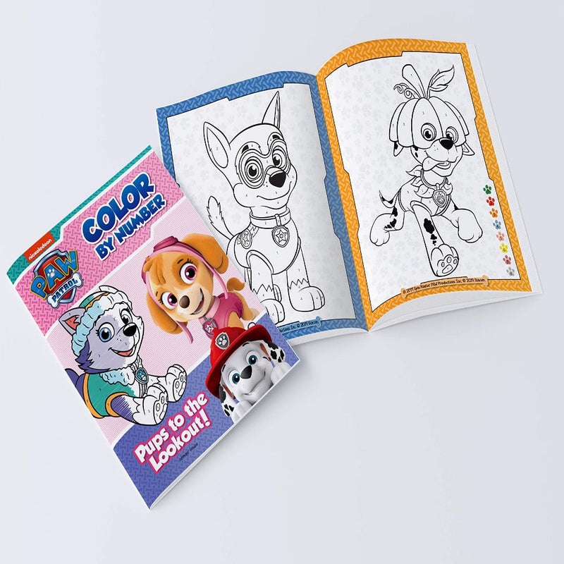 Paw Patrol Colour By Number Super Pack Set Of 4 Colouring Books