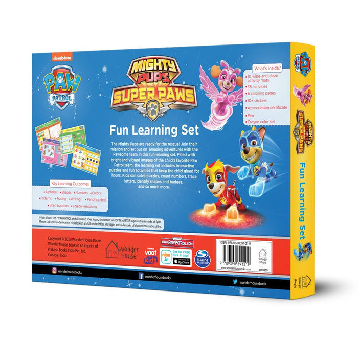 Paw Patrol Mighty Pups Superpaws Fun Learning Set-Activity Books-WH-Toycra