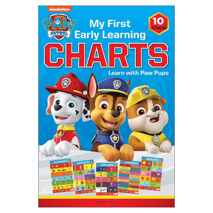 Paw Patrol - My First Early Learning Charts : Learn With Paw Pups -10 Charts-Activity Books-WH-Toycra