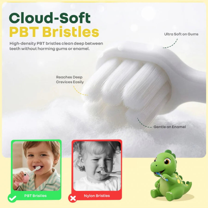 R For Rabbit Tiny Smiles Dino Kids Toothbrush
