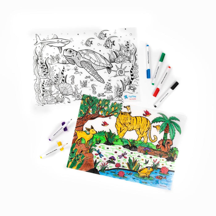 PepPlay Doodle Placemats Set-Learning & Education-PepPlay-Toycra