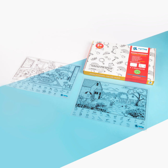 PepPlay Doodle Placemats Set-Learning & Education-PepPlay-Toycra