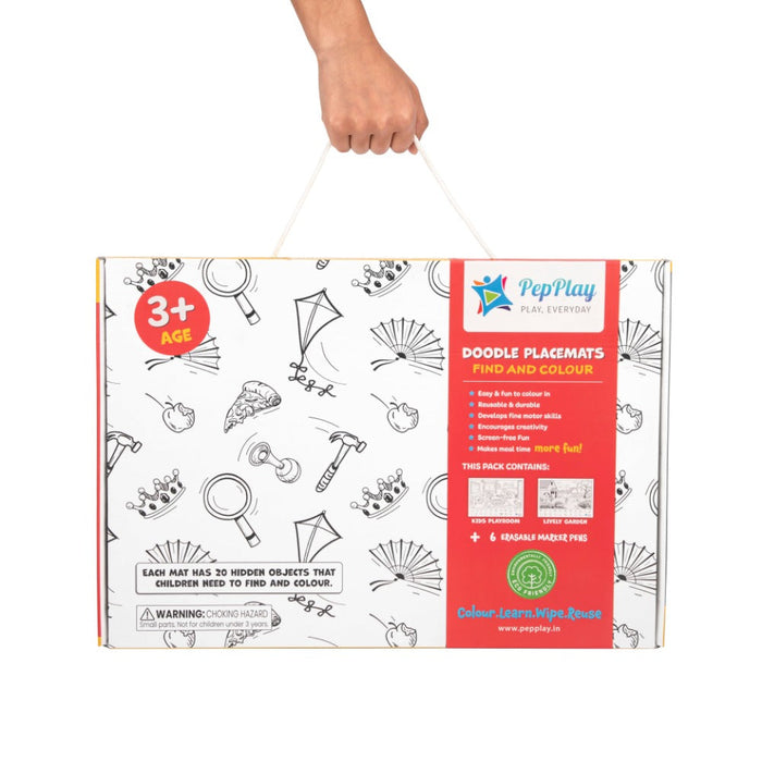 PepPlay Doodle Placemats Set-Learning & Education-PepPlay-Toycra