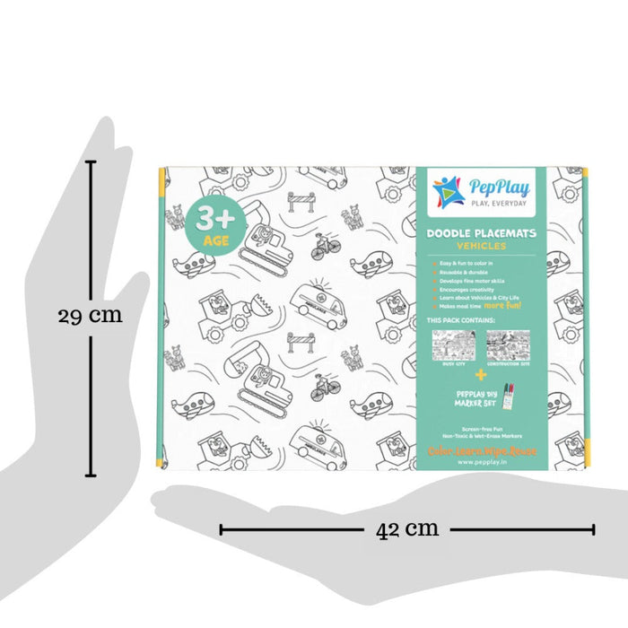 PepPlay Doodle Placemats Set-Learning & Education-PepPlay-Toycra