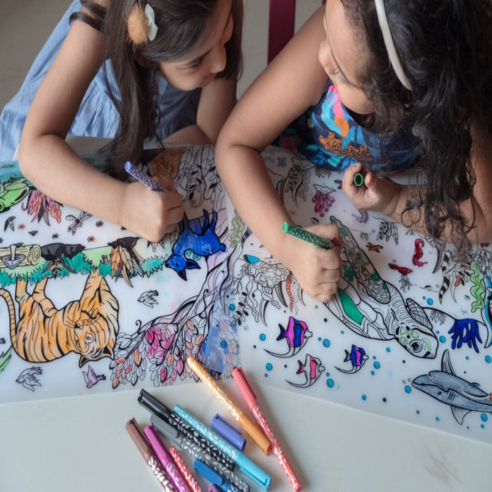 PepPlay Doodle Placemats Set-Learning & Education-PepPlay-Toycra