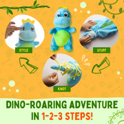 PepPlay Make Your Dinosaur Toy | DIY Crafts Kit For 4+ Kids | Magic Eyes
