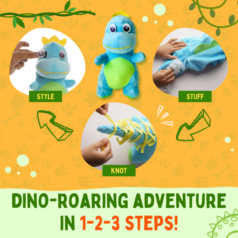 PepPlay Make Your Dinosaur Toy | DIY Crafts Kit For 4+ Kids | Magic Eyes