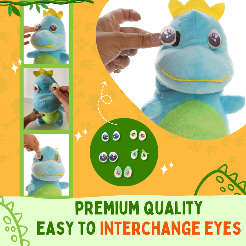 PepPlay Make Your Dinosaur Toy | DIY Crafts Kit For 4+ Kids | Magic Eyes