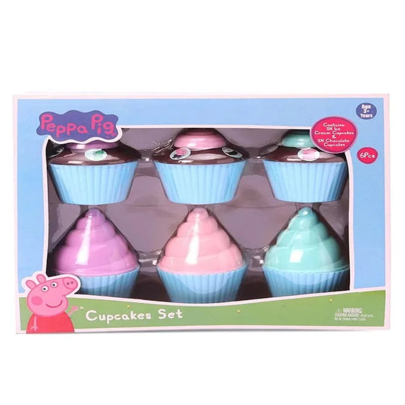 Peppa Pig Cup Cake Set Of 6 Pieces - Multicolor