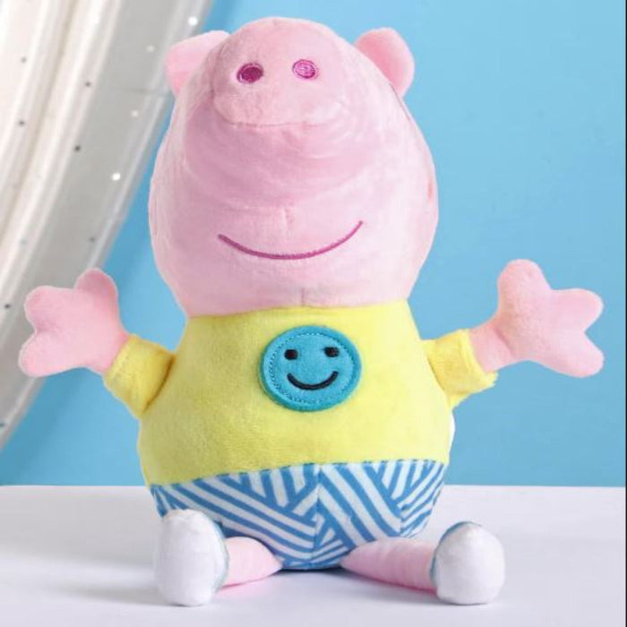 Peppa Pig George Blue Smiley Plush Soft Toy Yellow -30 cm-Soft Toy-Striders Impex-Toycra