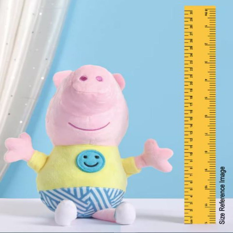 Peppa Pig George Blue Smiley Plush Soft Toy Yellow -30 cm