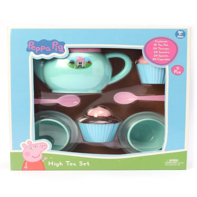 Peppa Pig High Tea Set Of 9 Pieces - Multicolor