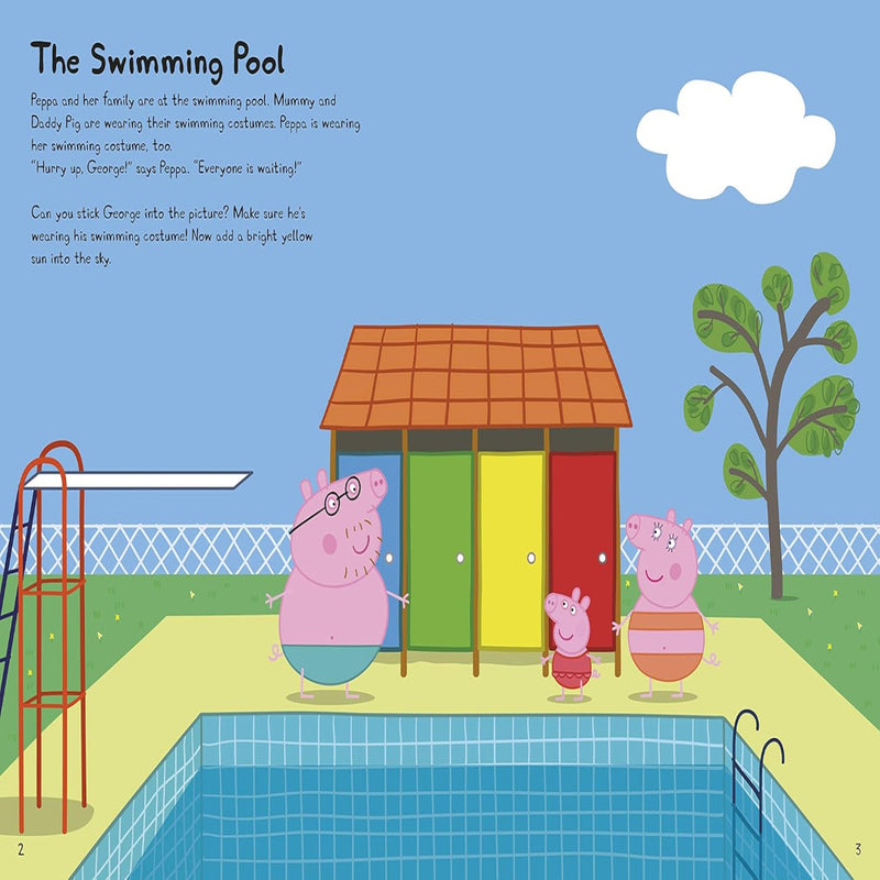 Peppa Pig Peppa Goes Swimming Sticker Story Book
