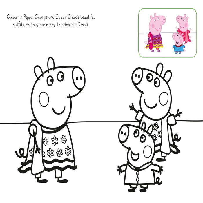 Peppa Pig : Peppa's Diwali Copy Colouring Book-Activity Books-Prh-Toycra