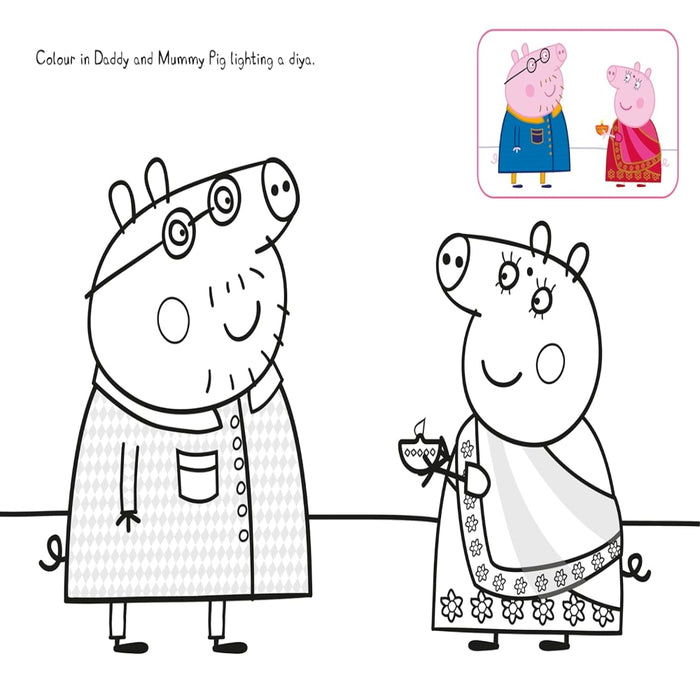 Peppa Pig : Peppa's Diwali Copy Colouring Book-Activity Books-Prh-Toycra