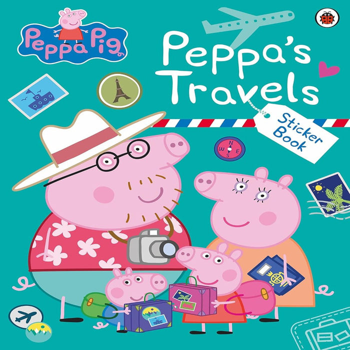 Peppa Pig : Peppa's Travels - A Ladybird Book-Sticker Book-Prh-Toycra