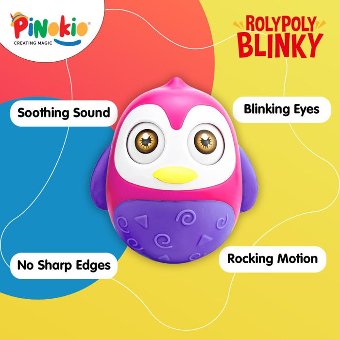 Pinokio Penguin Musical Tumbler Wobbler Roly Poly Toy-Musical Toys-Sirius Toys-Toycra