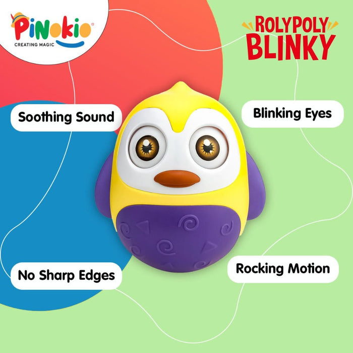 Pinokio Penguin Musical Tumbler Wobbler Roly Poly Toy-Musical Toys-Sirius Toys-Toycra