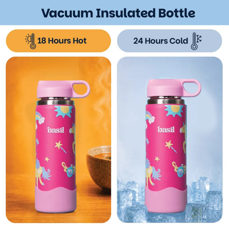 Basil HydraFizz Insulated Stainless Steel Water Bottle -600ml