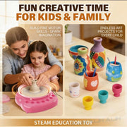 Play Craft Pottery Time Kids DIY Clay Wheel Kit