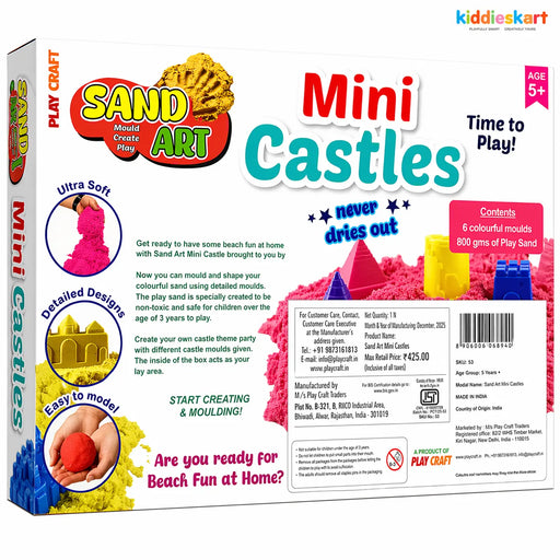 Play Craft Sand Art Mould Create Play - Mini Castles