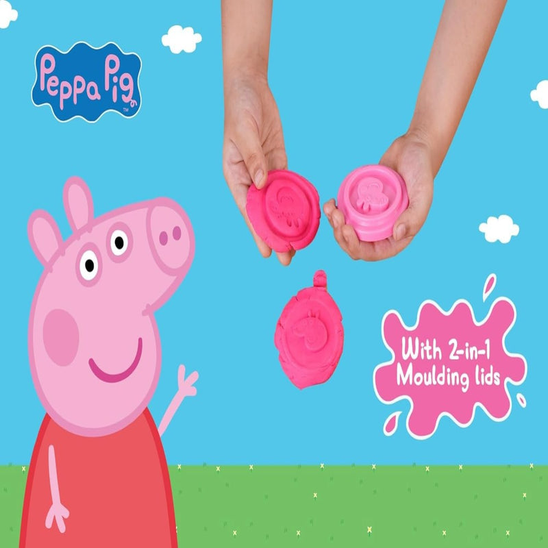 Play Magic Peppa Pig Dough with 2 in 1 Moulding Lid Pack of 8 Tubs