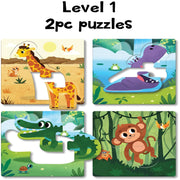 Play Panda 12 in 1 Jungle Animal Puzzles