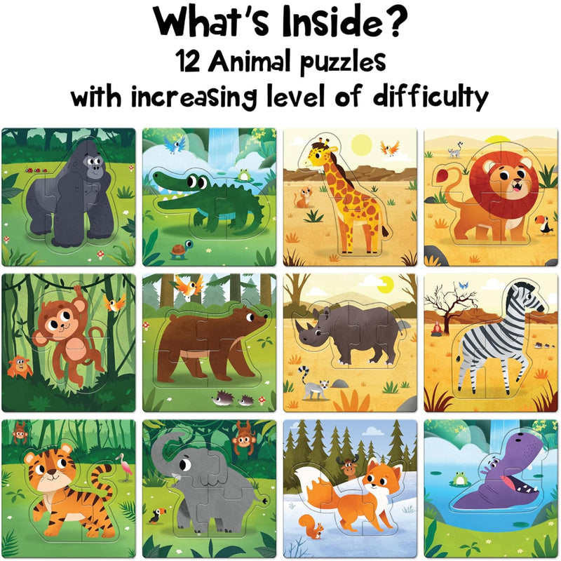 Play Panda 12 in 1 Jungle Animal Puzzles