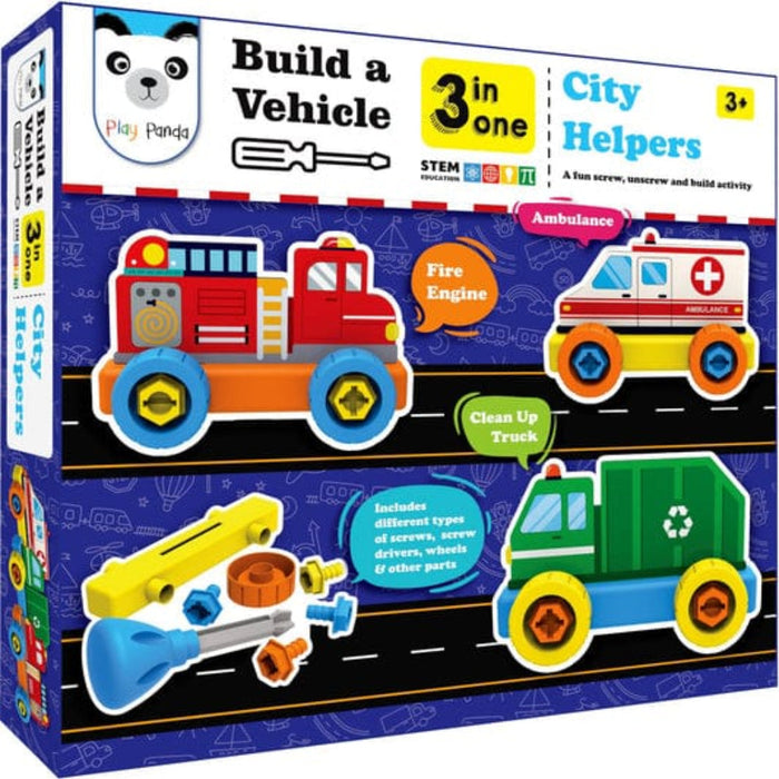 Play Panda 3in1 Bulid A Vehicle-Construction-Play Panda-Toycra