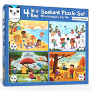 Play Panda 4 in a Box Seasons Puzzle
