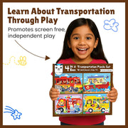 Play Panda 4 in a Box Vehicles Puzzle