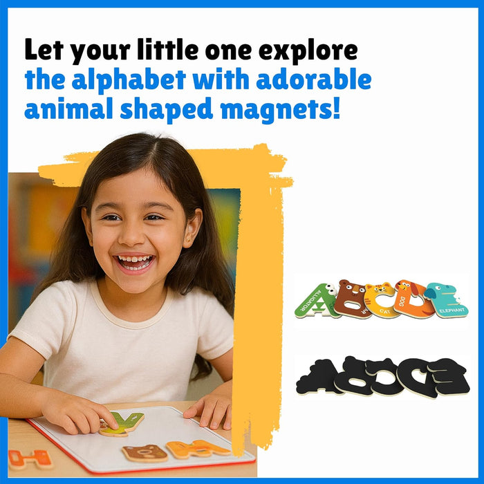 Play Panda ABC Animal Magnetic Capital Letters for Kids-26 Uppercase, Fridge Magnet, Learning Educational Toy-Learning & Education-Play Panda-Toycra