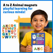 Play Panda ABC Animal Magnetic Capital Letters for Kids-26 Uppercase, Fridge Magnet, Learning Educational Toy