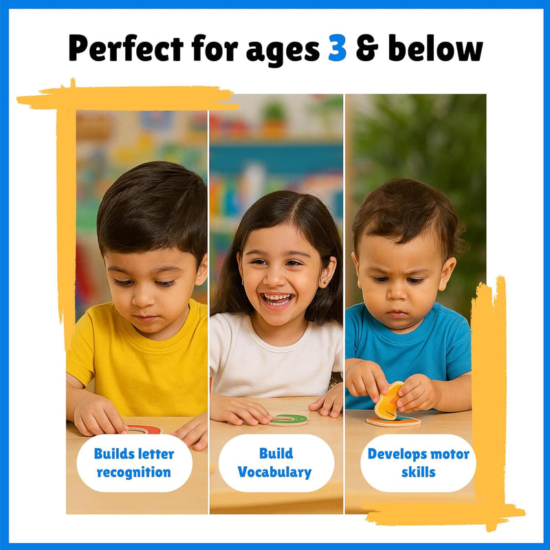 Play Panda ABC Animal Magnetic Capital Letters for Kids-26 Uppercase, Fridge Magnet, Learning Educational Toy