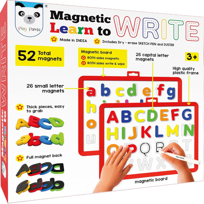 Play Panda Magnetic Learn to Write Capital & Small Letters-Learning & Education-Play Panda-Toycra