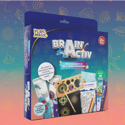 PlayMagic BrainActiv Kaleidoscope Making DIY Kit-Learning & Education-PlayMagic-Toycra