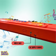 PlayMagic Kids Keyboard with 37 Keys-Red